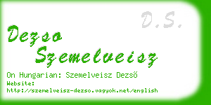 dezso szemelveisz business card